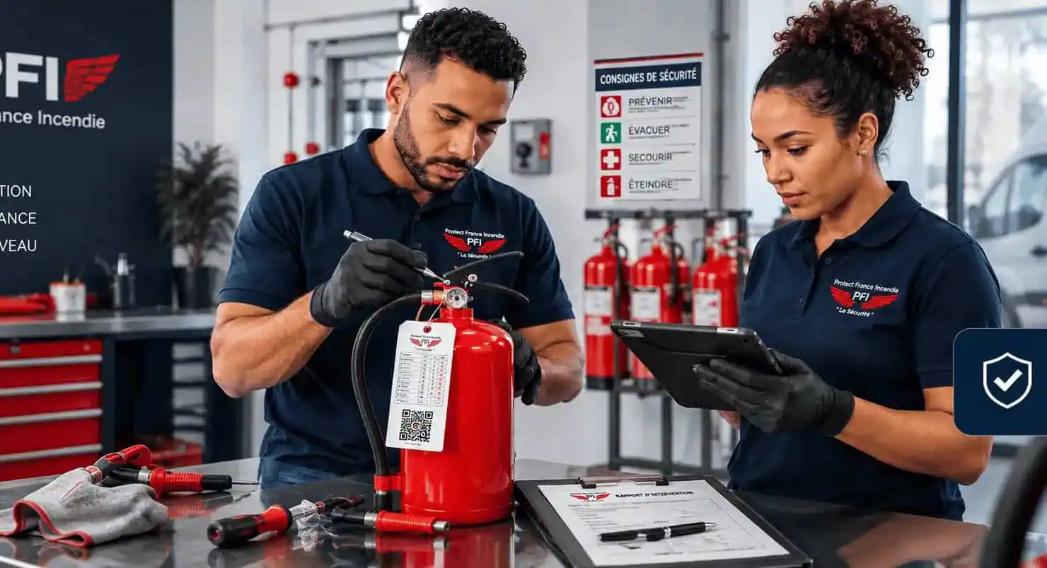 PFI spécialiste installation et maintenance extincteurs entreprise