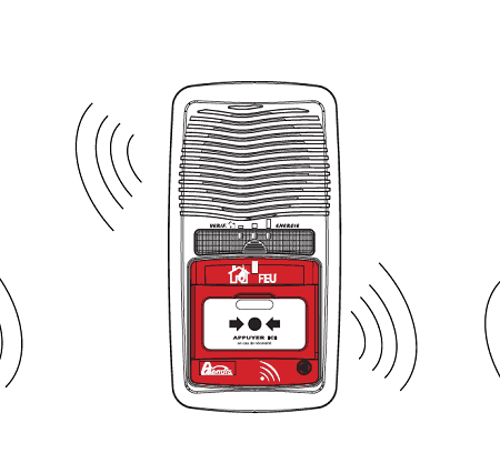 Technique/Infos - Fonctionnement Alarme Type 4 radio avec répéteur intégré - PFI Sécurité Incendie - Alarme générale Alimentation Alarme Type 4 radio avec répéteur intégré - Réarmement Alarme Type 4 radio avec répéteur intégré - Essai Alarme Type 4 radio avec répéteur intégré - Test automatique de la pile 9V 6LR61 Alarme Type 4 radio avec répéteur intégré - Les voyants Alarme Type 4 radio avec répéteur intégré - Test manuel de la pile 9V 6LR61 Alarme Type 4 radio avec répéteur intégré